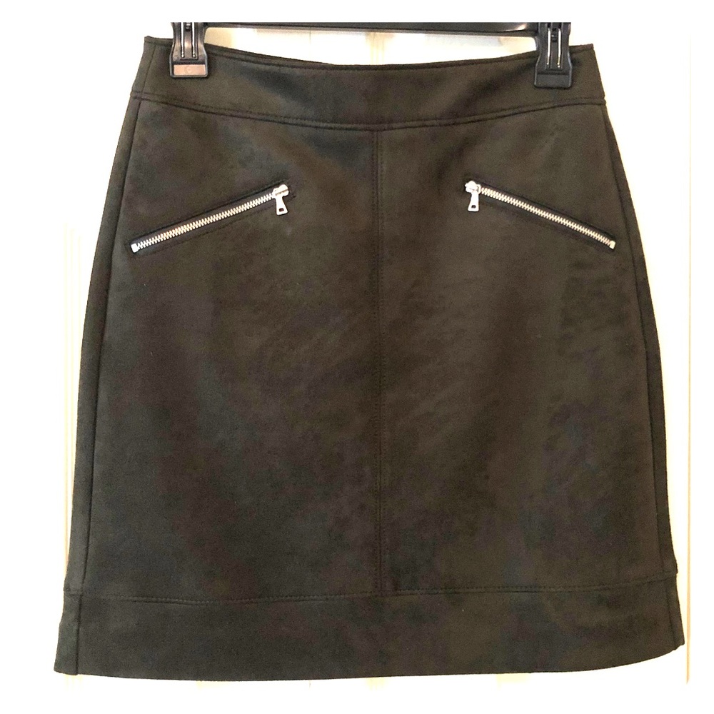 Hunter Green Suede Skirt 0P